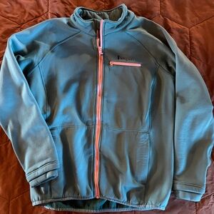 Cotopaxi Teal Jacket with Pink Zipper